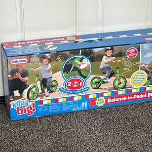 New 12" Little Tikes My First Balance to Pedal Training Bike Green Kids Ages 2-5